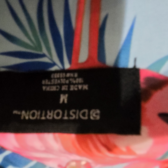 GOLF/BEACH  DISTORTION MENS  flamingo shirt. Medium 100 Cotton NWT - Picture 2 of 2